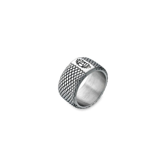 AN JEWELS JEWELRY Mod. AA.R01S-11 silver ring with textured design