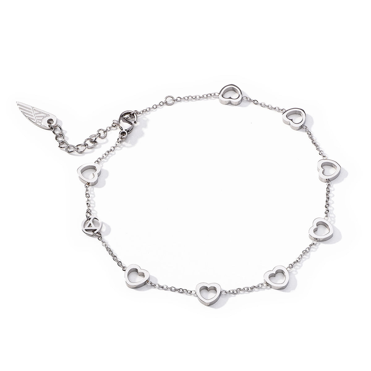 AN JEWELS JEWELRY Mod. AL.BANKLE08 heart bracelet with silver charm