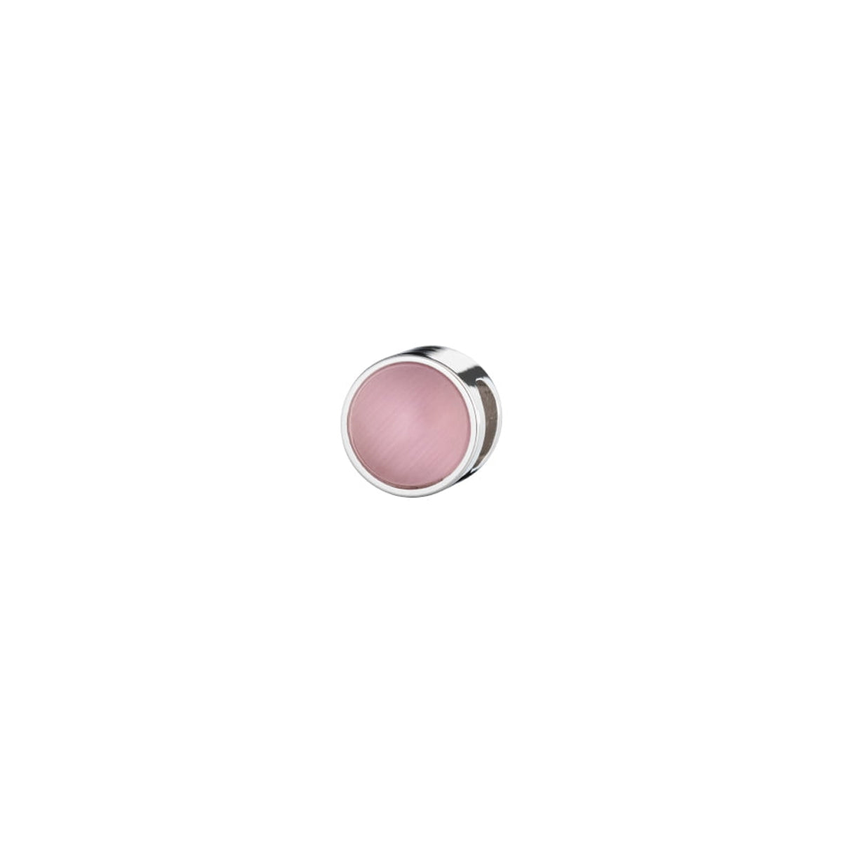 "AN JEWELS JEWELRY Mod. AL.DLIMPK" pink circular jewelry piece with silver border