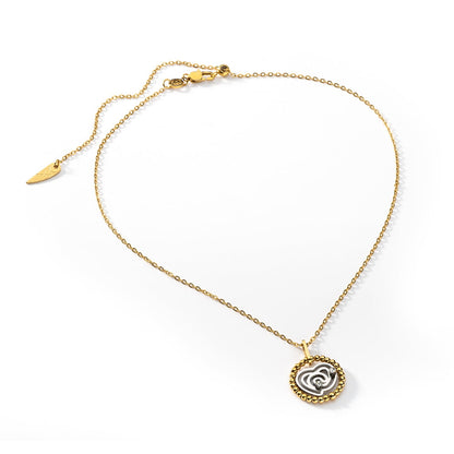 Alt Tag: AN JEWELS JEWELRY Mod. AL.NSOKSSYC gold necklace with pendant on white background