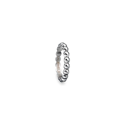 AN JEWELS JEWELRY Mod. AR.R1NS07S-8 elegant silver ring with bead detailing