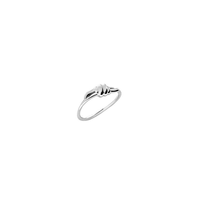 Alt Tag: ANELLI DODO MOD. DAC0004KNOT0000AG54 silver ring with a modern knot design