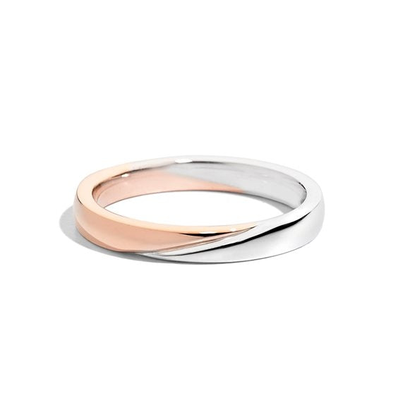 Image of ANELLI RECARLO MOD. W14FD004_BRH-21 ring showcasing its elegant two-tone design.
