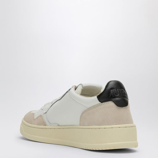 AUTRY Medalist trainer in white/black leather and suede