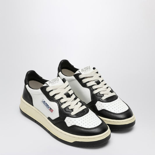 AUTRY Medalist black/white leather trainer AULWWB01/R_AUTRY-WB01_500