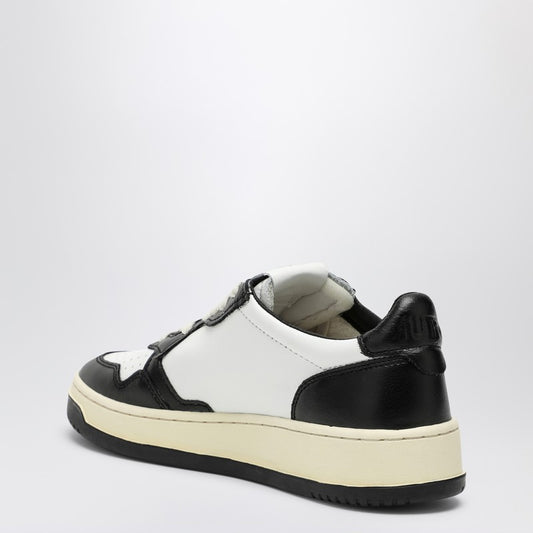 AUTRY Medalist black/white leather trainer AULWWB01/R_AUTRY-WB01_500
