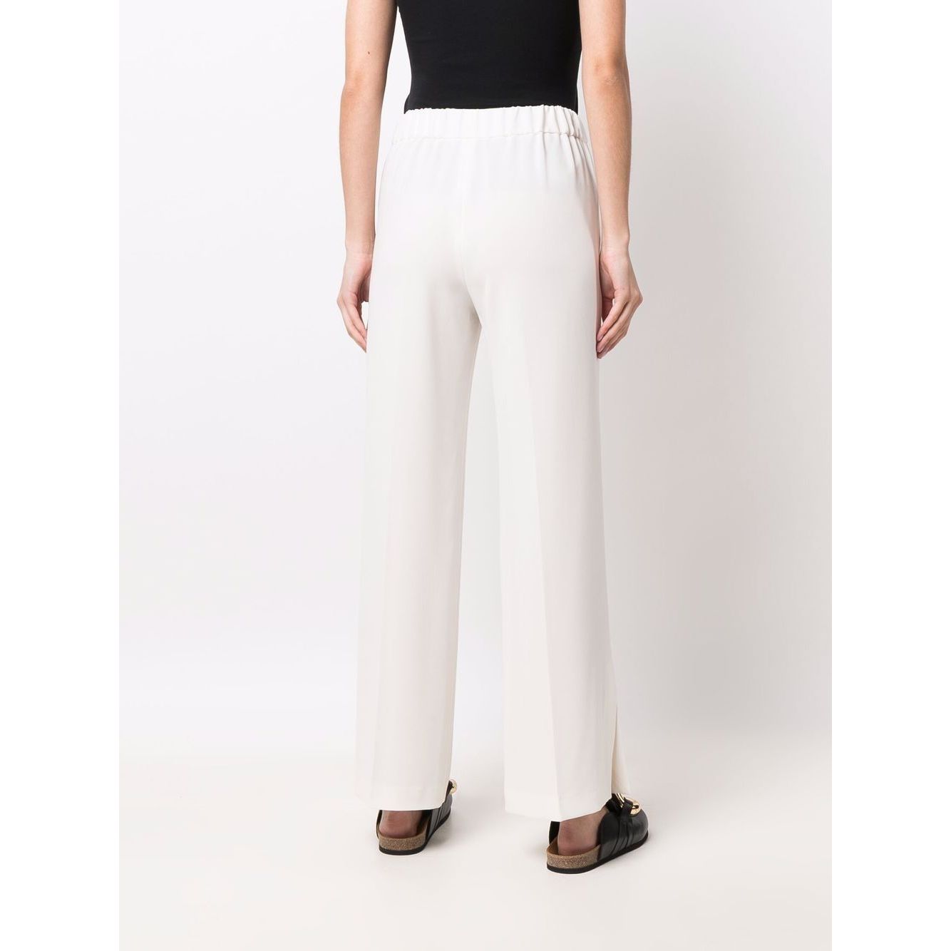 Alberto Biani White Cady Elasticated Trousers
