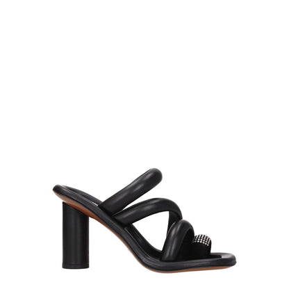 Ambush Black Leather Stiletto Heel Sandals