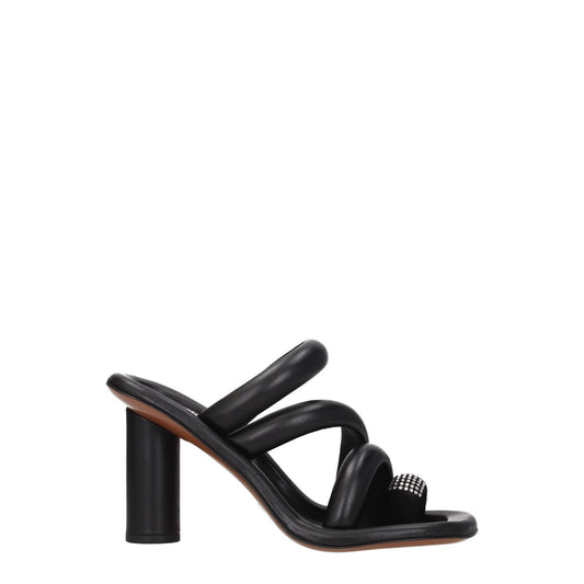 Ambush Black Leather Stiletto Heel Sandals