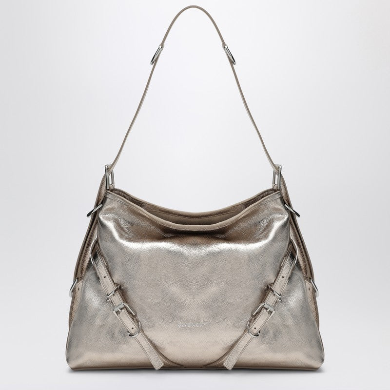 Front view with bag zipped and handles upright.