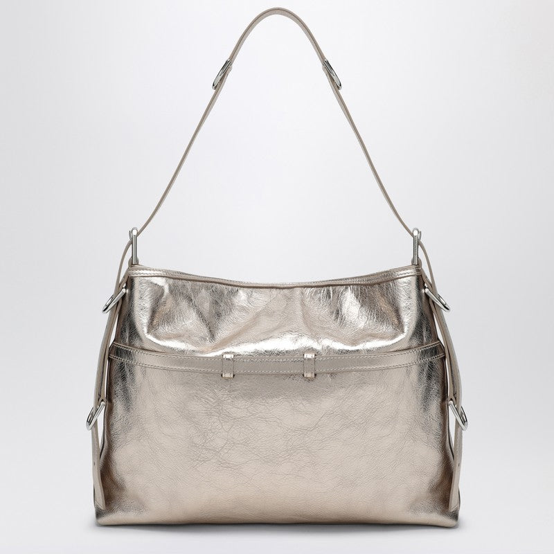 Front view with bag zipped and handles upright.