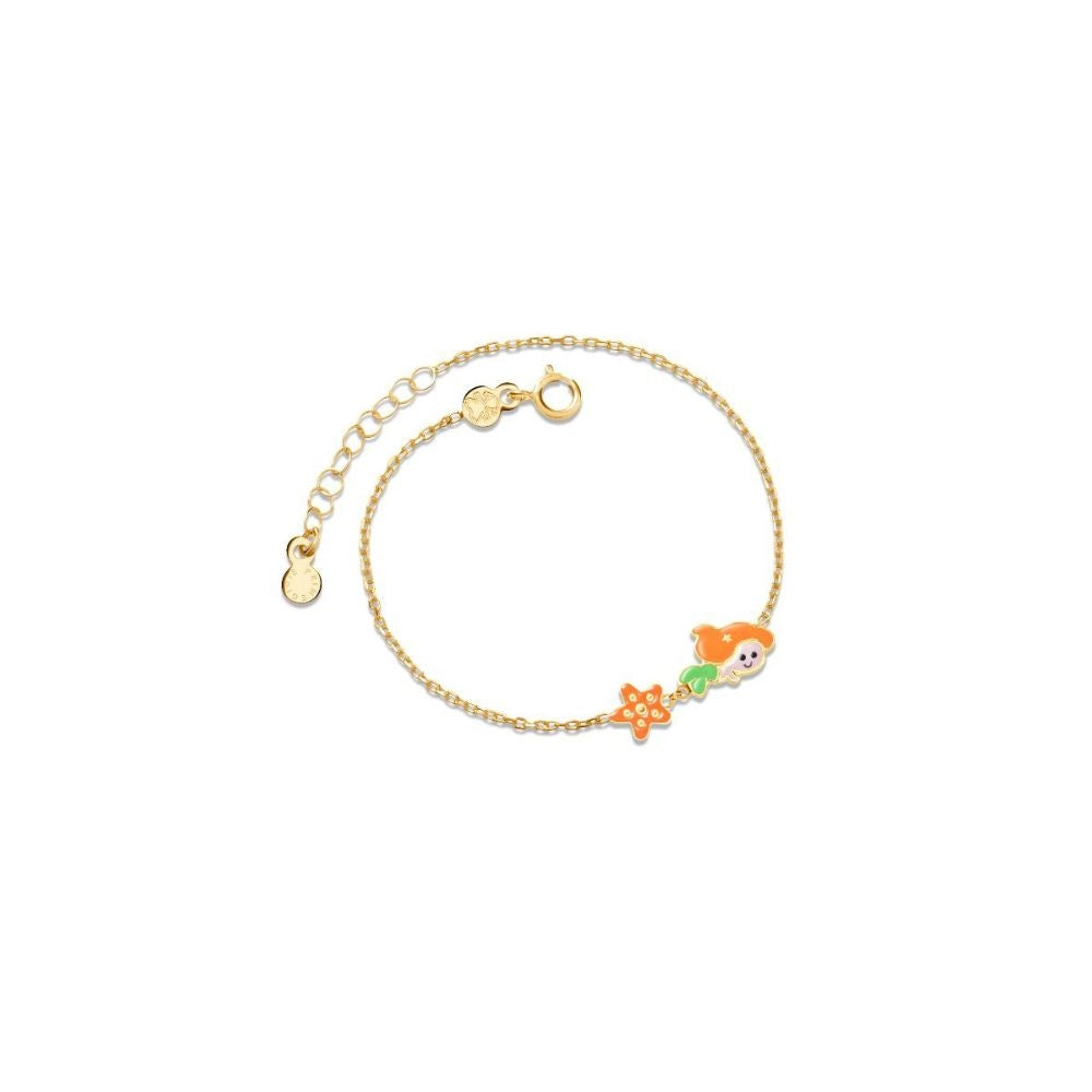 BRACCIALI LE BEBE MOD. PMG091 gold bracelet with cute baby-themed charm