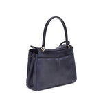 Balenciaga Rodeo Small Shoulder Bag in used-effect leather with top handle and removable strap, rear view.