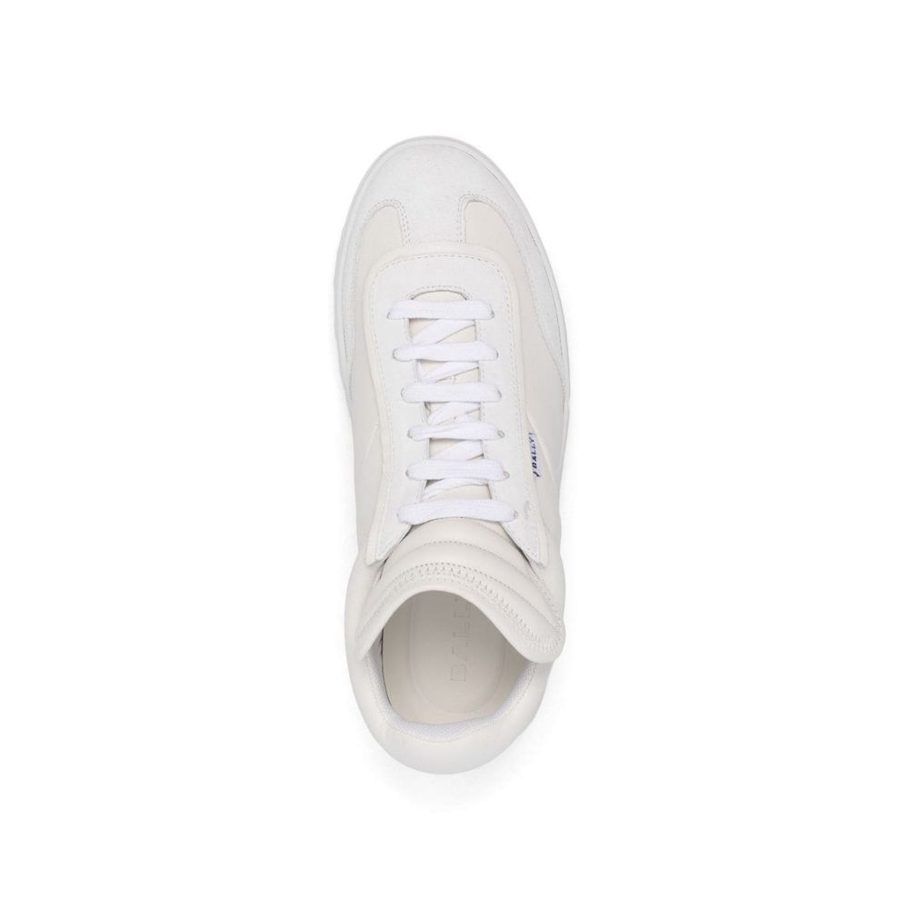 Bally White Calfskin Low Top Sneakers