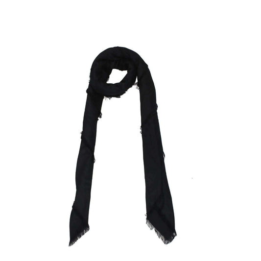 Balmain Black Viscose Foulard with fringed edges, casual style, 130x140 cm, made of 95% viscose and 5% silk, product MPN XF030VC44EAP