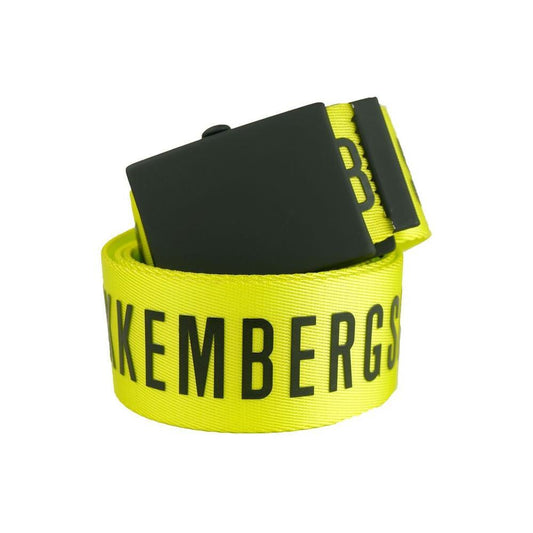 Bikkembergs Yellow Polyester Men Belt BI-5867-90 CM / 36 INCHES