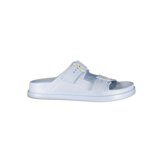 Blauer Blue Polyethylene Women Sandal with adjustable buckles, contemporary chic design for fashion-forward comfort.