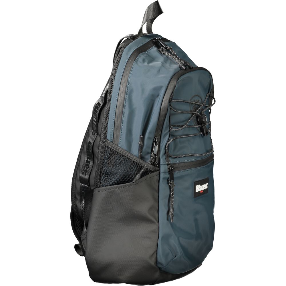 Blauer Green Polyester Backpack with adjustable straps, external and internal pockets, and laptop space. Durable and versatile design.