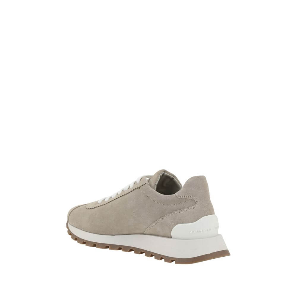 Brunello Cucinelli Beige Rubber Platform Sneakers