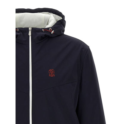 Brunello Cucinelli Blue Polyamide Shell Jacket