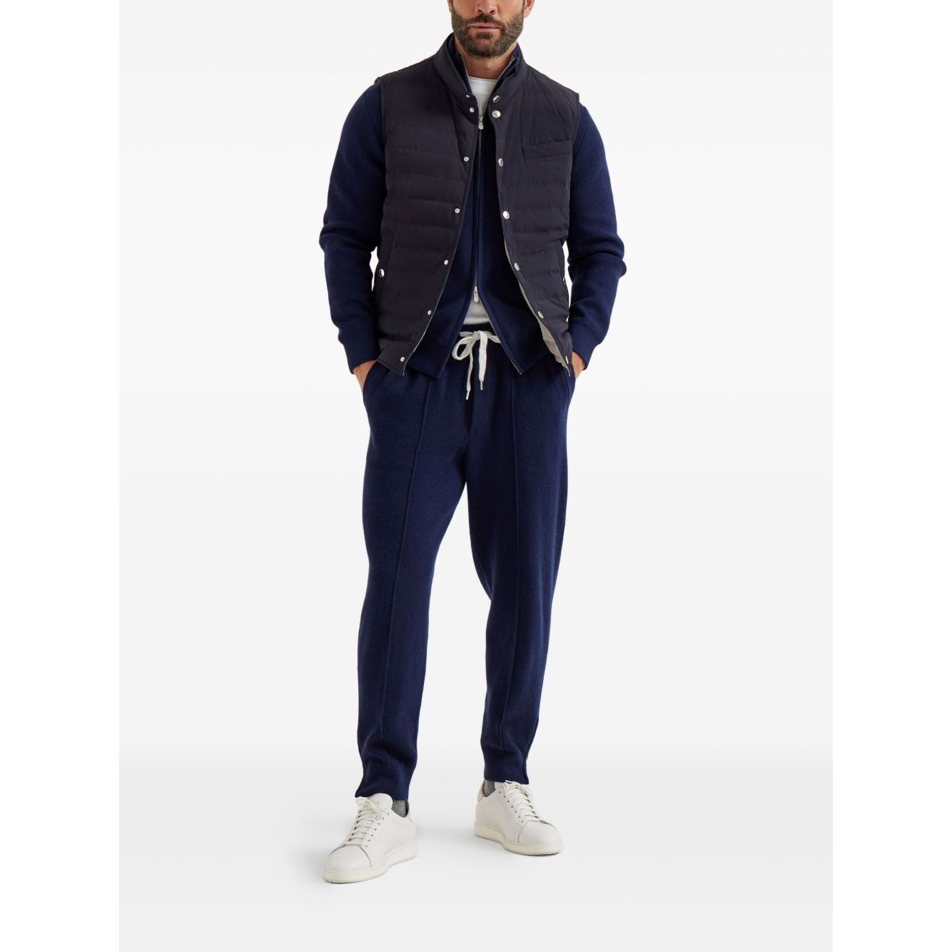 Brunello Cucinelli Bonded taffeta lightweight down vest Vests