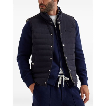 Brunello Cucinelli Bonded taffeta lightweight down vest Vests
