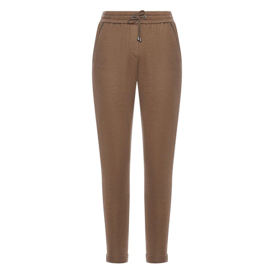 Brunello Cucinelli Cotton And Silk Blend Trousers