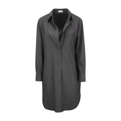 Brunello Cucinelli Gray Wool Casual Dress