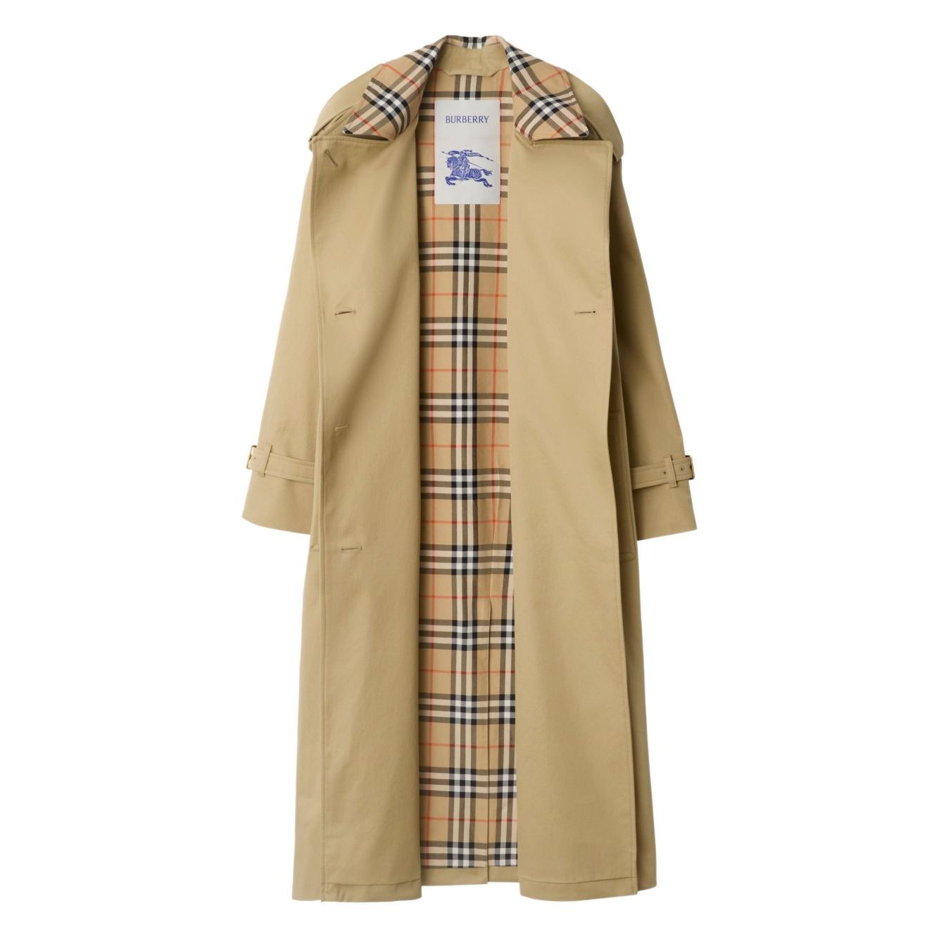Burberry Castleford Medium Trench Coat with Check Collar Coats
