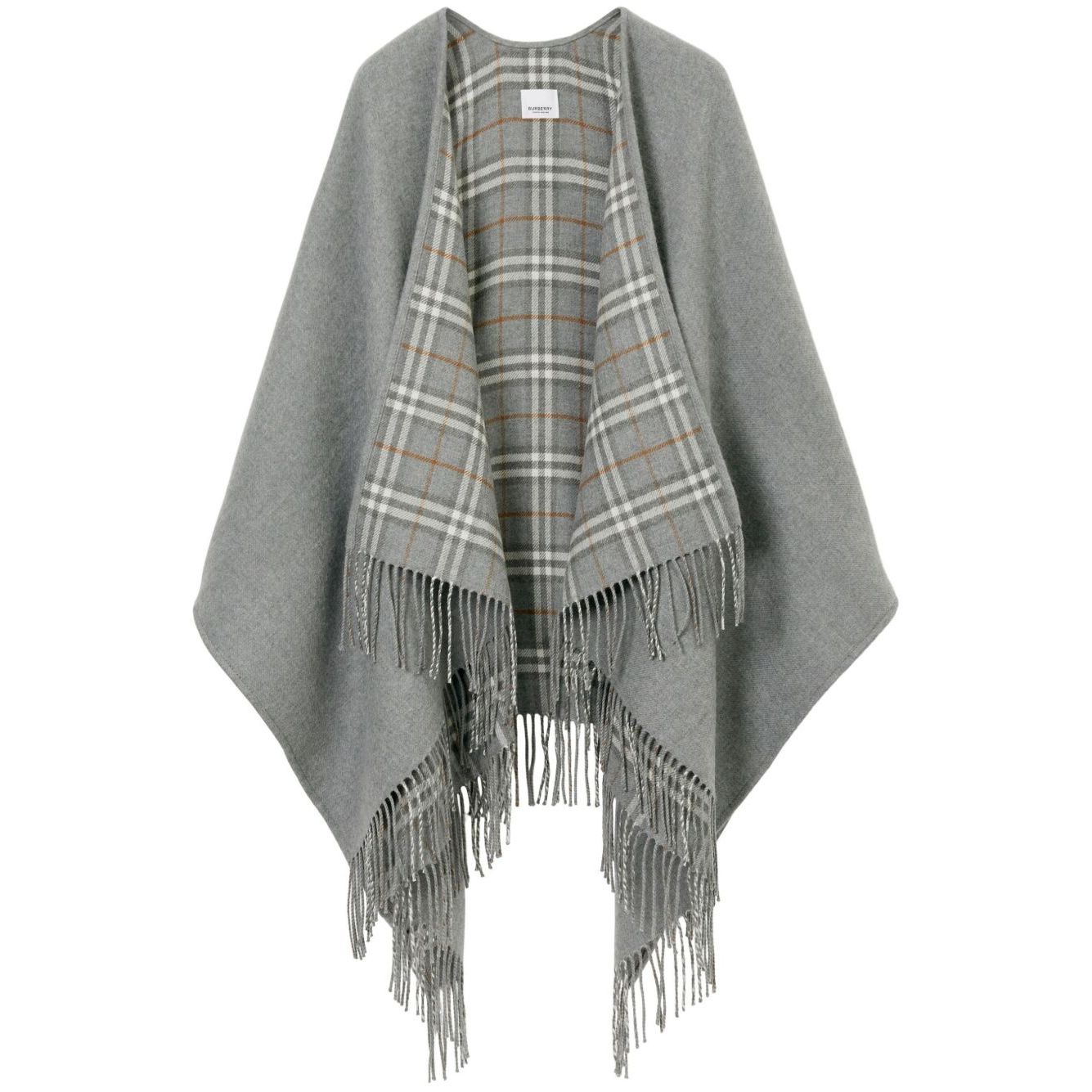 Burberry Vintage Check Reversible Wool Cape Jackets