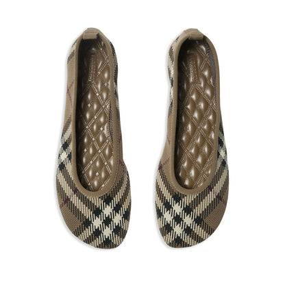 Burberry checkered Ballerina in jacquard Flat Shoes