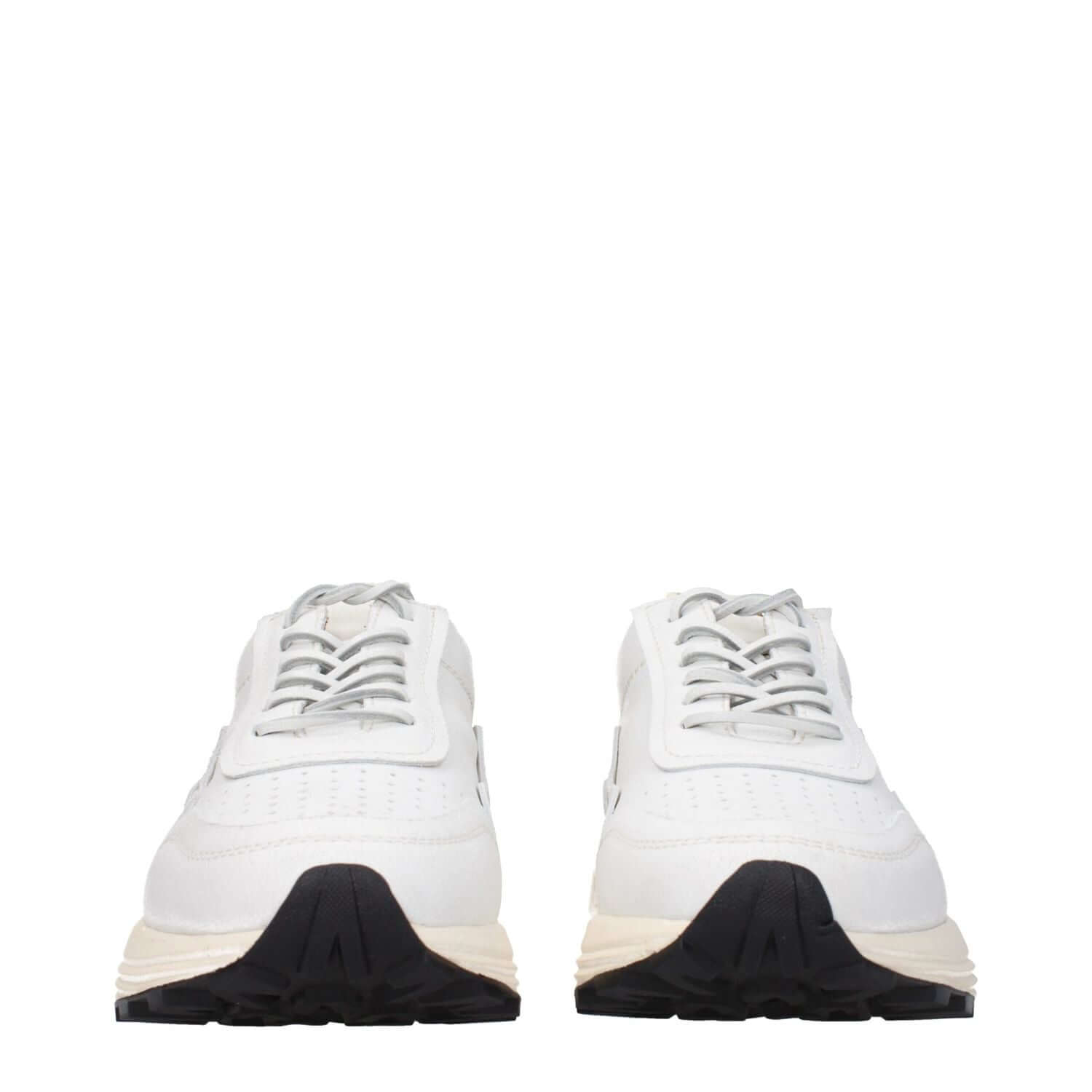 Buttero White Leather Chunky Sneakers