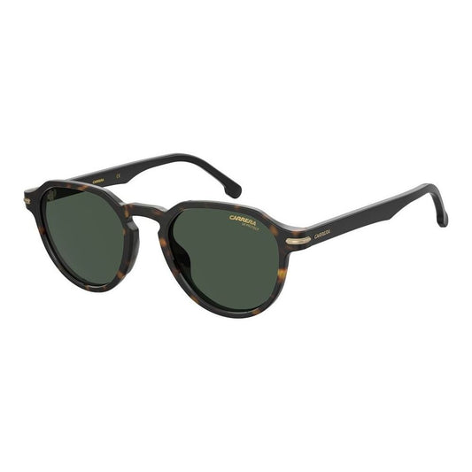 CARRERA MOD. CARRERA 314_S unisex sunglasses, tortoiseshell frame with green lenses, angled side view.