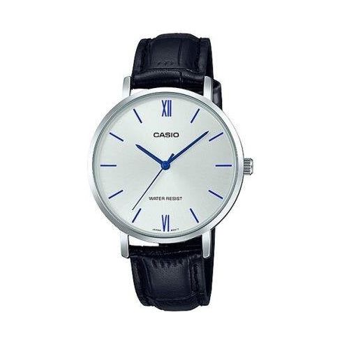 CASIO COLLECTION Mod. MINIMAL. LEATHER - SILVER WATCHES