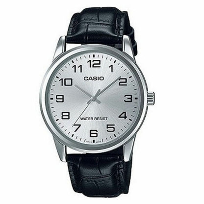 CASIO COLLECTION Mod. ONLY TIME. LEATHER - SILVER