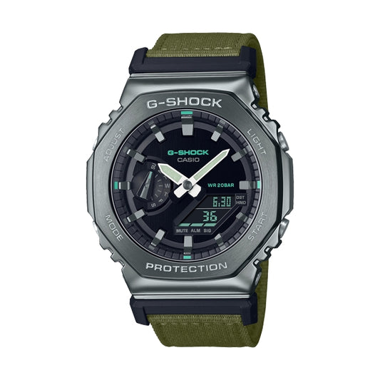 CASIO G-SHOCK Mod. OAK METAL COVERED - UTILITY SERIE KHAKI GREEN wristwatch with 20 ATM water resistance and quartz movement