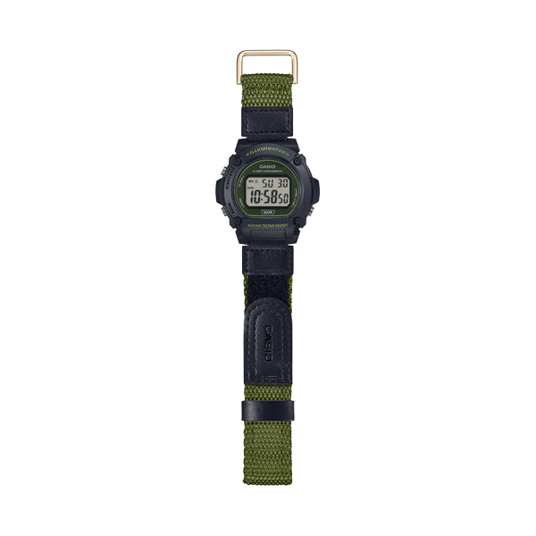 CASIO TIMELESS COLLECTION Mod. SPORT- ILLUMINATOR. WR 50M. ALARM. CHRONOGRAPH - ARMY GREEN - COLORED SERIE