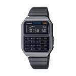 CASIO VINTAGE Mod. CALCULATOR EDGY COLLECTION - FULL BLACK ***SPECIAL PRICE*** with stainless steel strap and multifunction digit display.