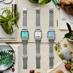CASIO VINTAGE Mod. EDGY COLLECTION SUNRAY DIAL - LIGHT BLUE WATCHES
