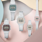 CASIO VINTAGE Mod. ICONIC - AVIO unisex wristwatch collection, water resistant 3 ATM, quartz multifunction, resin and metal design