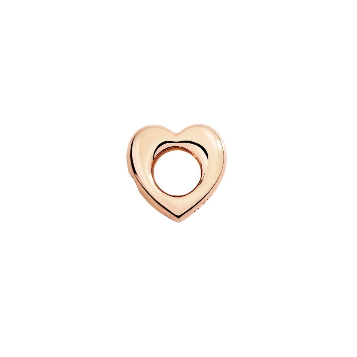 Heart-shaped charm COMPONENTI DODO MOD. DUC5001HEART0009R in rose gold, elegant and stylish accessory for jewelry.