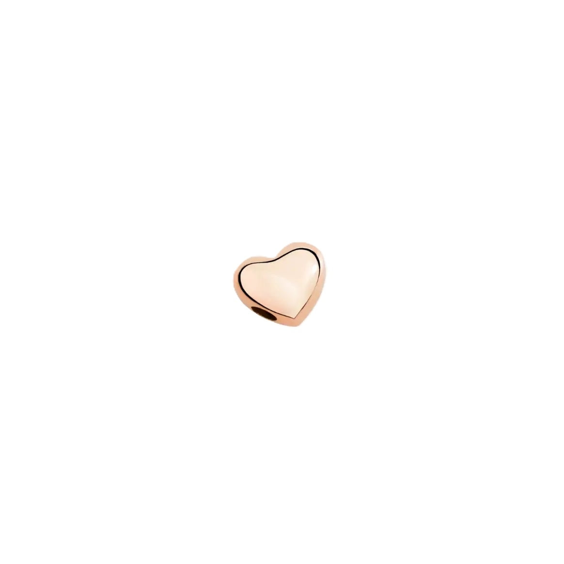 Heart-shaped charm COMPONENTI DODO MOD. DUC5002HEART0009R in rose gold.