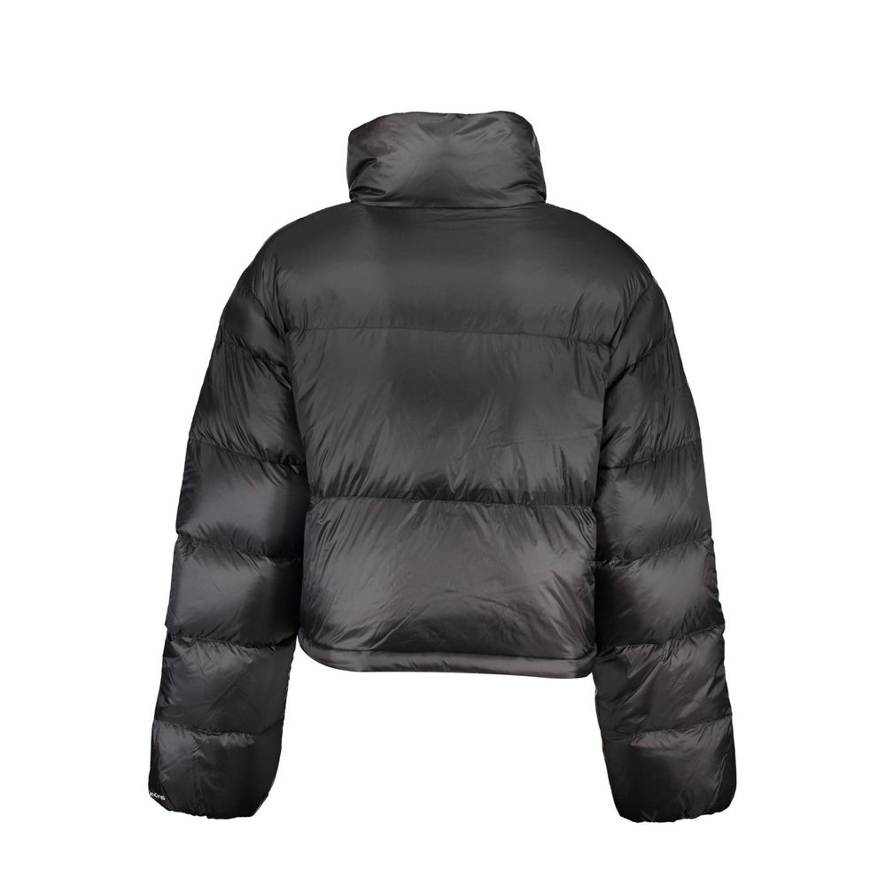 Calvin Klein Black Polyamide Jackets & Coat, short jacket with long sleeves, external pockets, zip, printed logo, 100% recycled material.