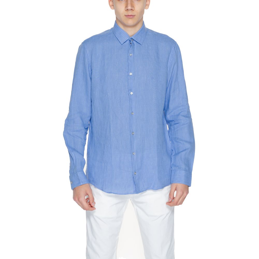 Calvin Klein Blue Linen Dress Shirt Calvin Klein