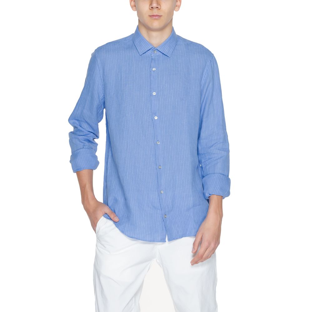Calvin Klein Blue Linen Dress Shirt Calvin Klein