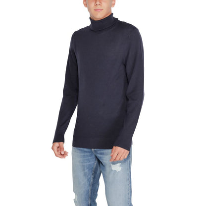 Calvin Klein Blue Wool Turtleneck Calvin Klein