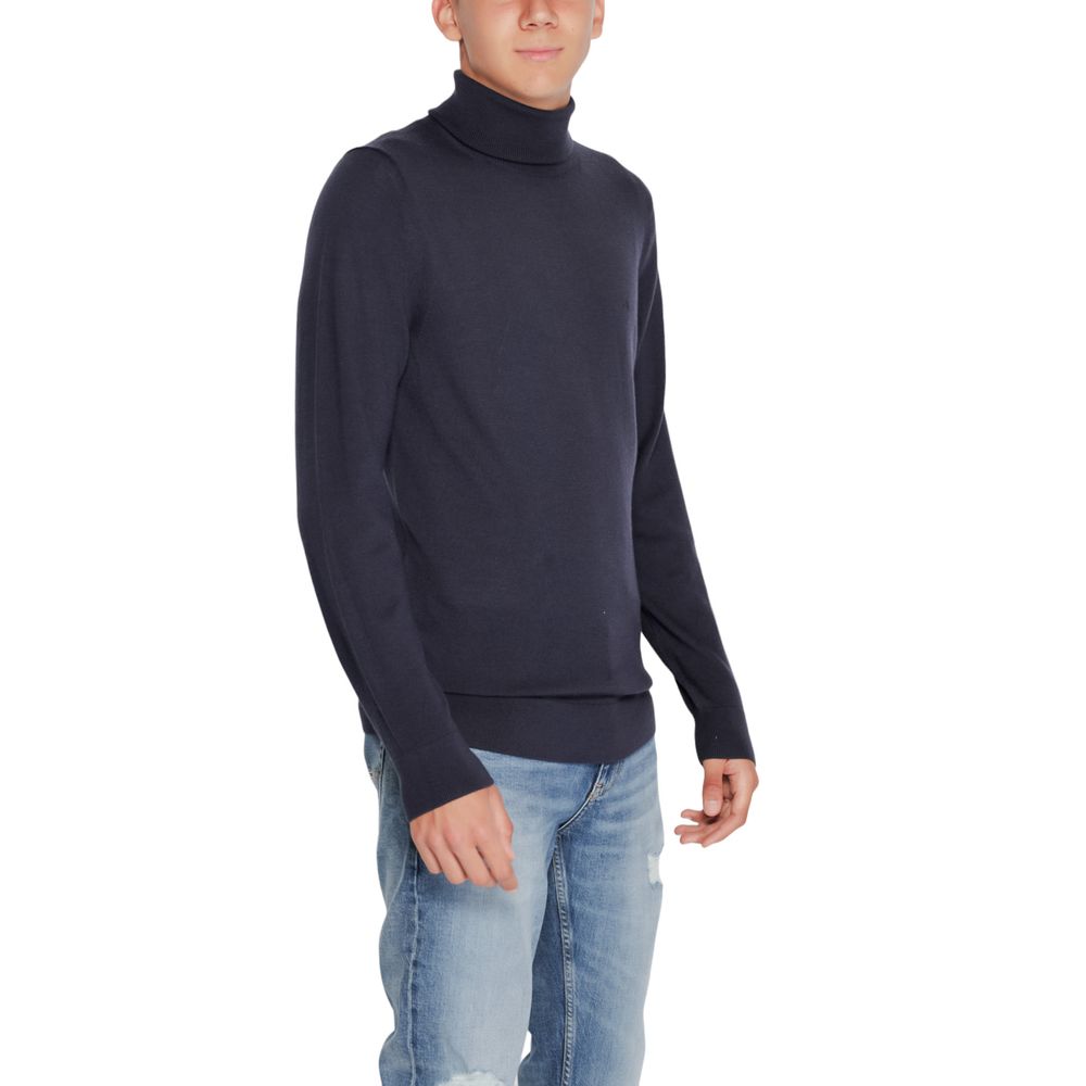 Calvin Klein Blue Wool Turtleneck Calvin Klein