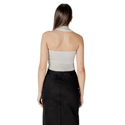 Calvin Klein Jeans Beige Cotton Top Calvin Klein Jeans