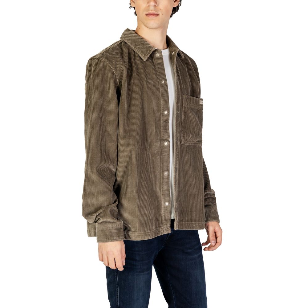 Calvin Klein Jeans Beige Denim Shirt Calvin Klein Jeans