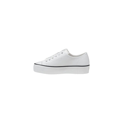 Calvin Klein Jeans Black And White Leather Platform Sneakers Calvin Klein Jeans